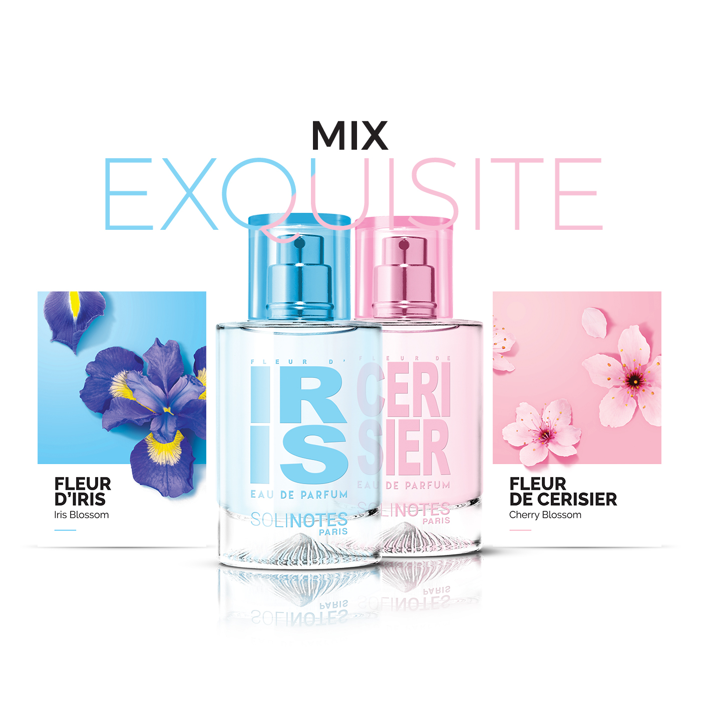 솔리노트 아이리스 50ml+체리블라썸 50ml  레이어링 오 드 퍼퓸 남성향수 여성향수 - 상품 이미지