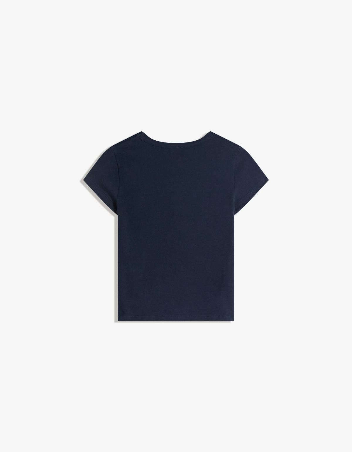 버쉬카 캐주얼 프린트 반팔 티셔츠 7844/033 NAVY - 상세 이미지 2