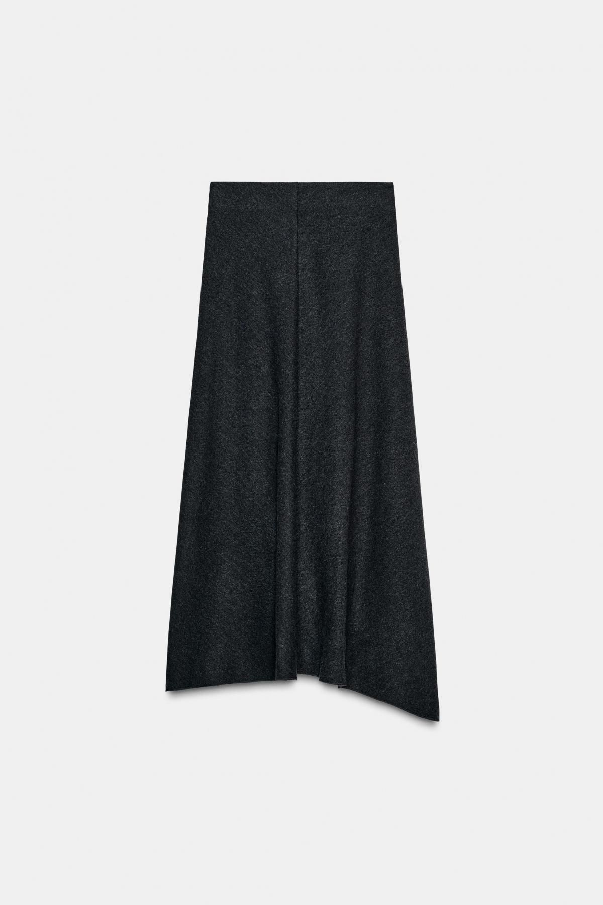 자라 소프트 리브드 롱 스커트 3253/844 DARK GREY - 상세 이미지 4