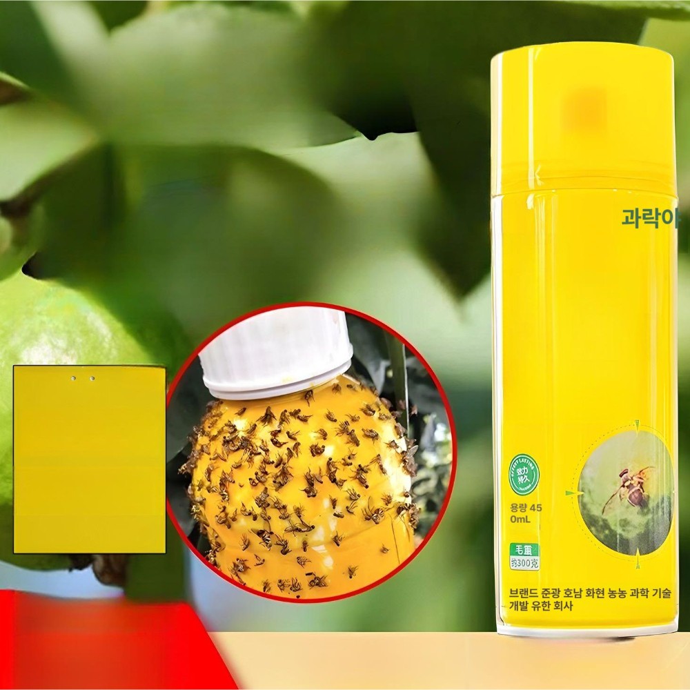 과일 파리 유인제 과수원 벌레 퇴치제 과일나무 제거 가정용 450ml 2병 - 상품 이미지