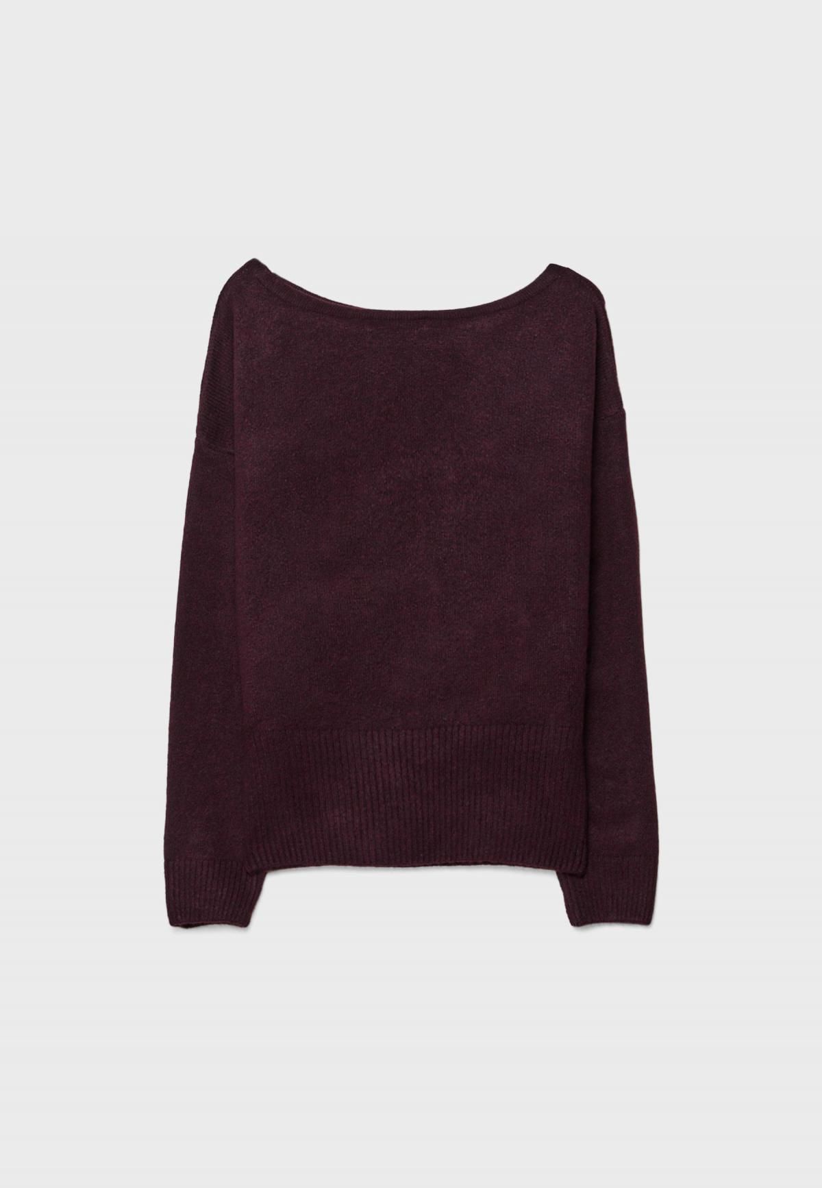 스트라디바리우스 소프트 보트넥 니트 긴팔 스웨터 5045/132 AUBERGINE - 상세 이미지 2