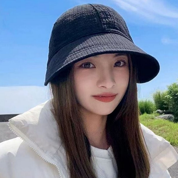 버킷 여성 벙거지 모자 와플 벙거지 모자 스트링 폴리 - 상품 이미지