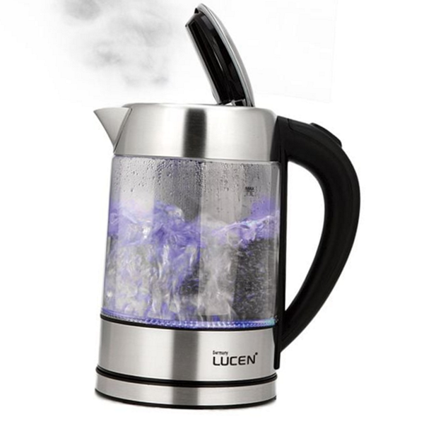 대용량 무선 전기 주전자 투명 유리 전기 주전자 스테인리스