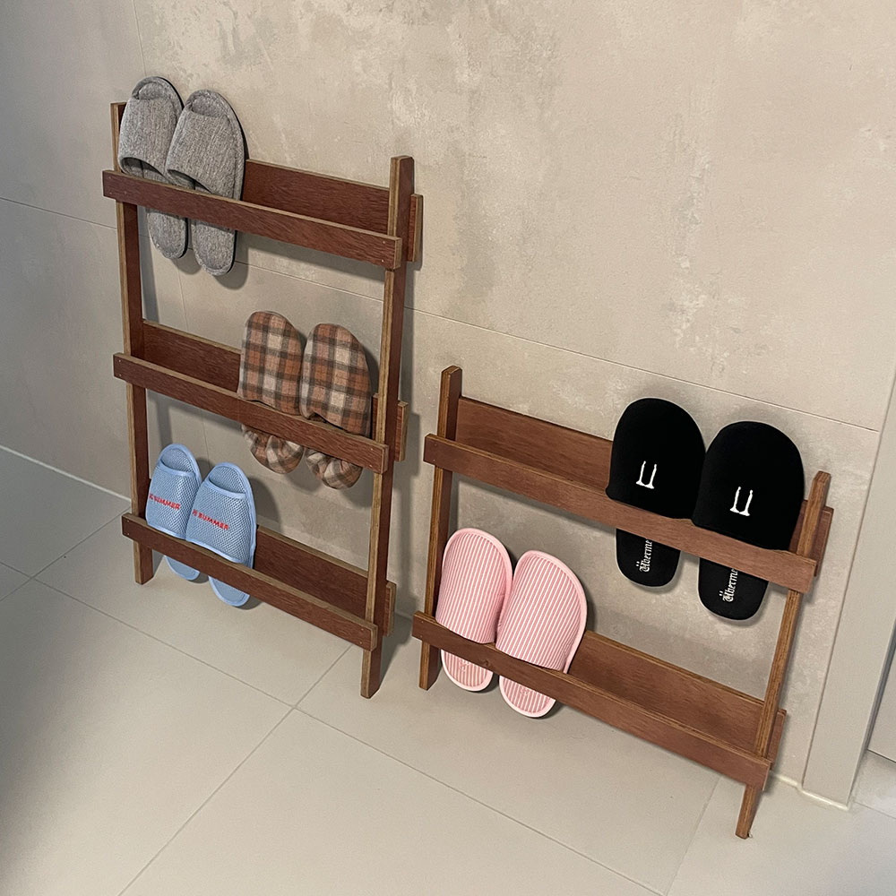 메네 원목 슬리퍼거치대 현관 실내화 수납 3단 이미지 7