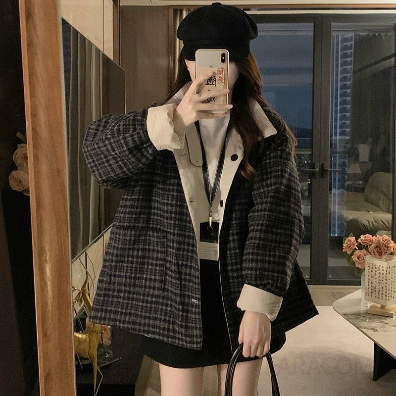여성 빅사이즈 양면 리버시블 누빔 패딩 점퍼 오버핏 루즈핏 따뜻한 겨울 데일리 아우터 - 상세 이미지 4