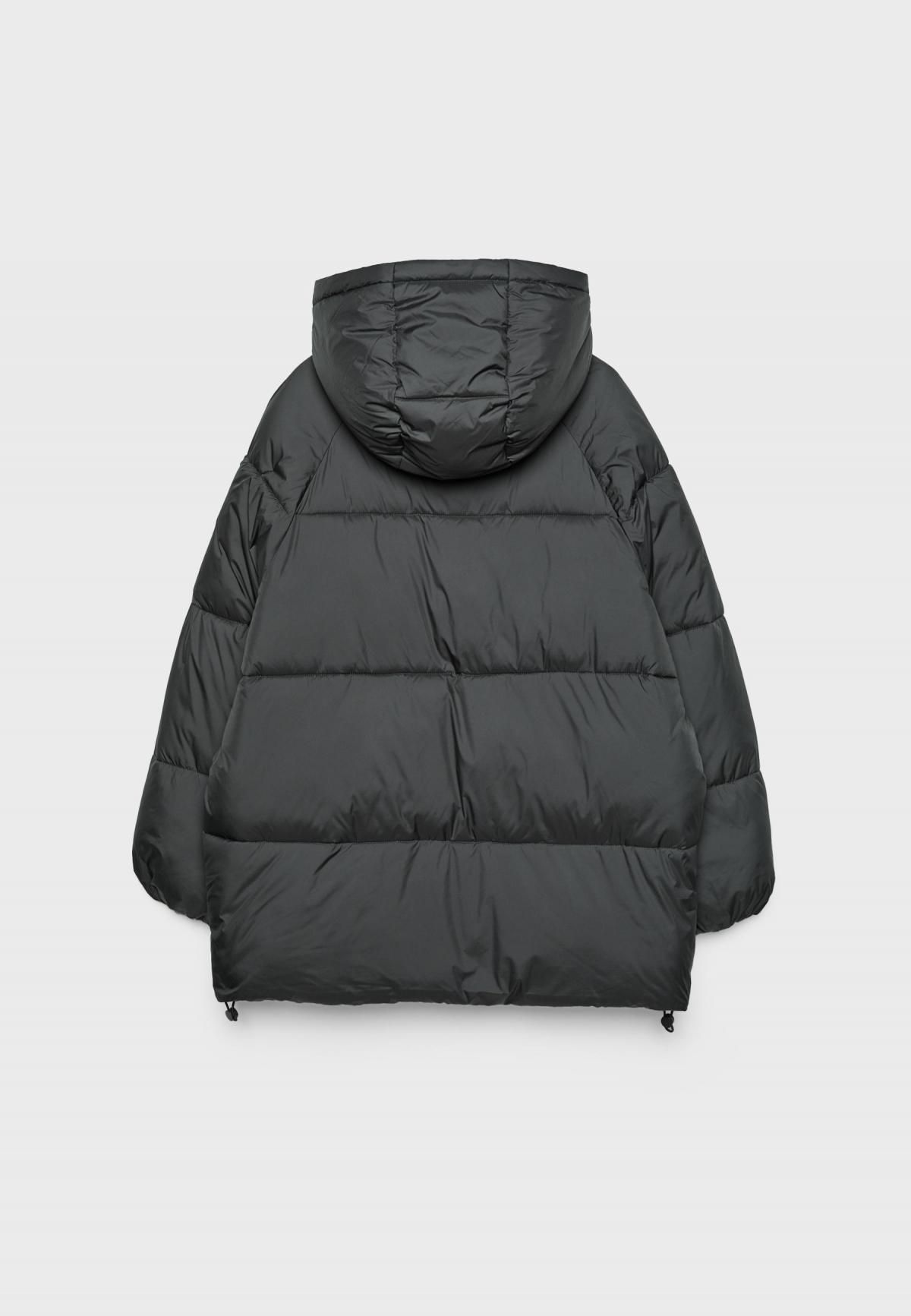 스트라디바리우스 테크니컬 하이넥 후드 롱 패딩 코트 5848/693 DARK GREY - 상세 이미지 2