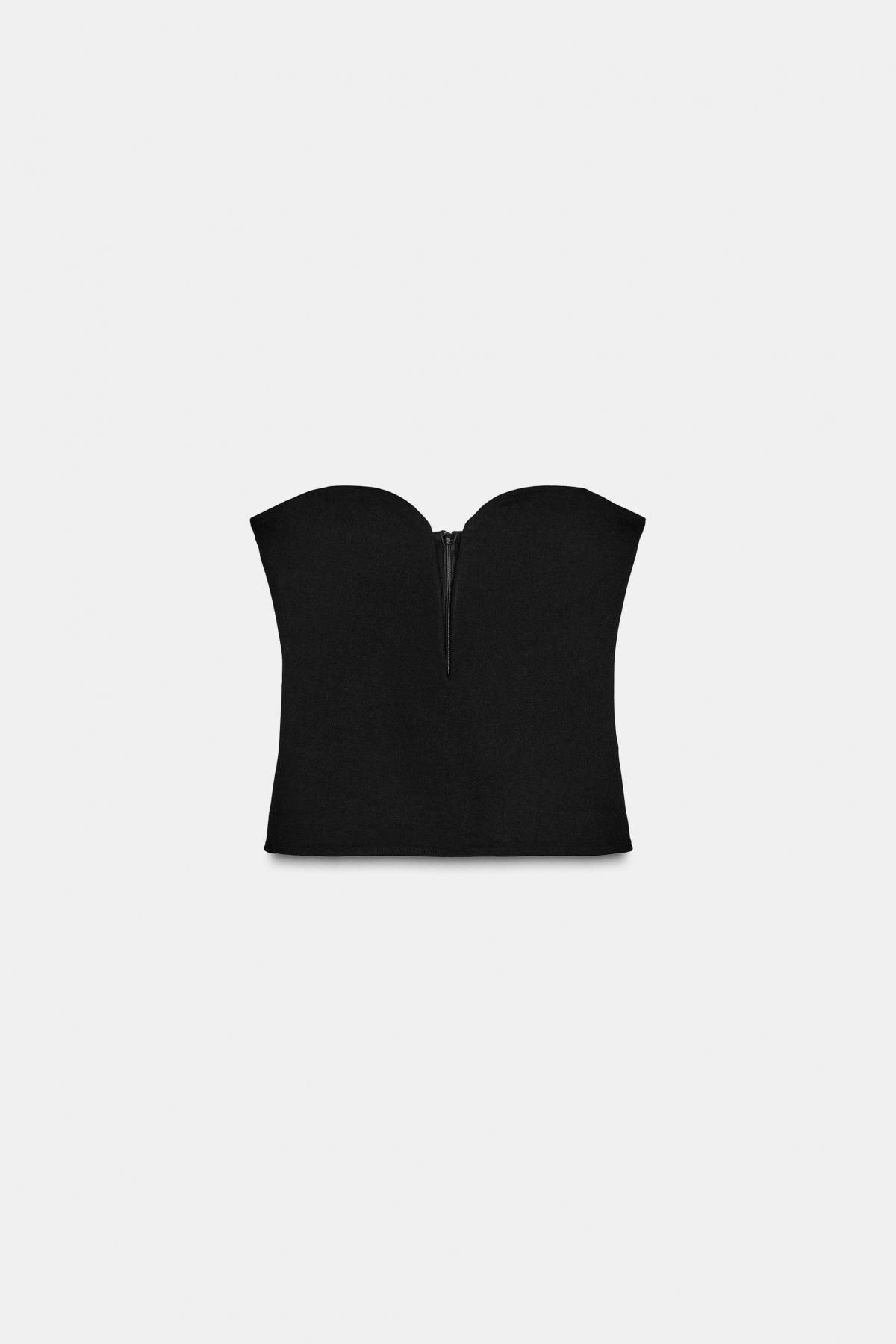자라 블랙 하트넥 오프숄더 탑 4770/811 BLACK - 메인 이미지