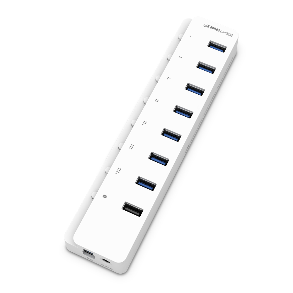 ipTIME UH508 USB3.0 Gen2 유전원 8포트 USB허브 무전원 충전콘센트 - 상세 이미지 3