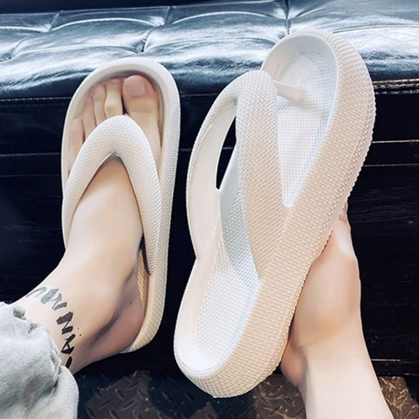 데일리 푹신한 플립플랍 비치 쿠셔닝 쪼리 슬리퍼 - 상품 이미지
