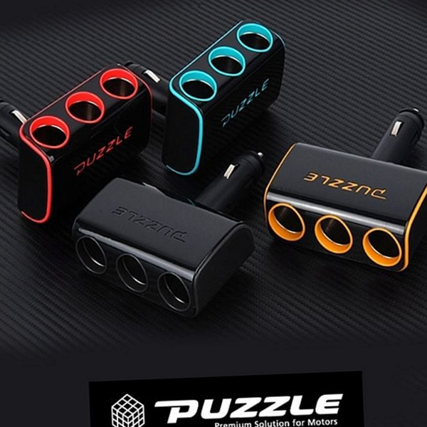 접이식 차량용 소켓 시가 차량용 멀티 소켓 3구 확장 - 상품 이미지