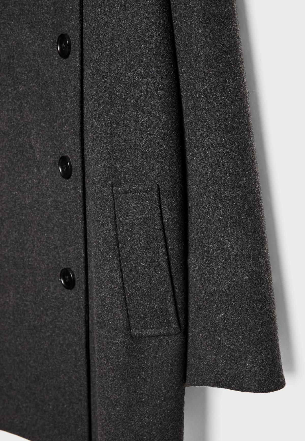 스트라디바리우스 더블브레스트 퍼카라 펠트 롱 코트 5812/788 DARK GREY - 상세 이미지 2