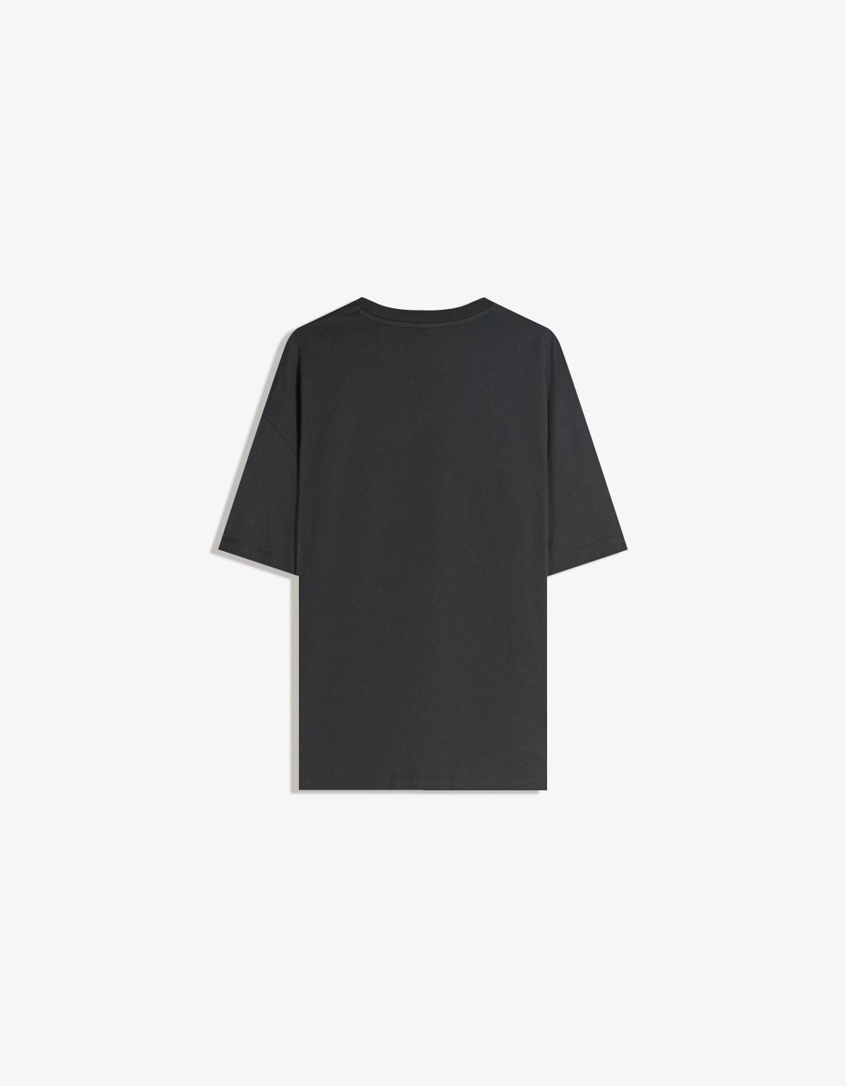 버쉬카 오버사이즈 프린트 반팔 티셔츠 7659/187 DARK GREY - 상세 이미지 3