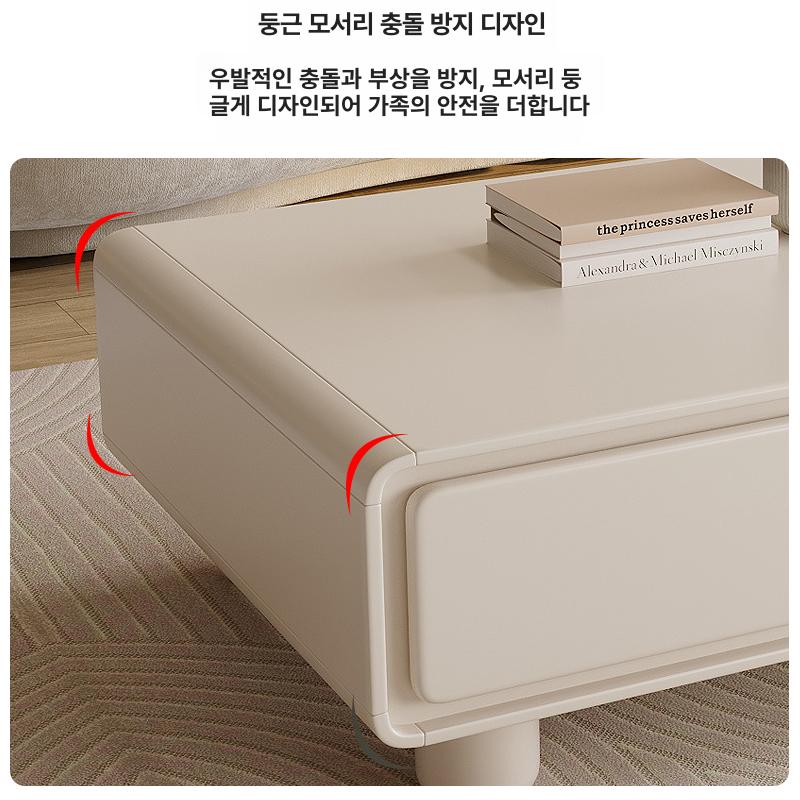 티비 장식장 다이 둥근 모서리 서랍장 거실장 북유럽 - 상세 이미지 3
