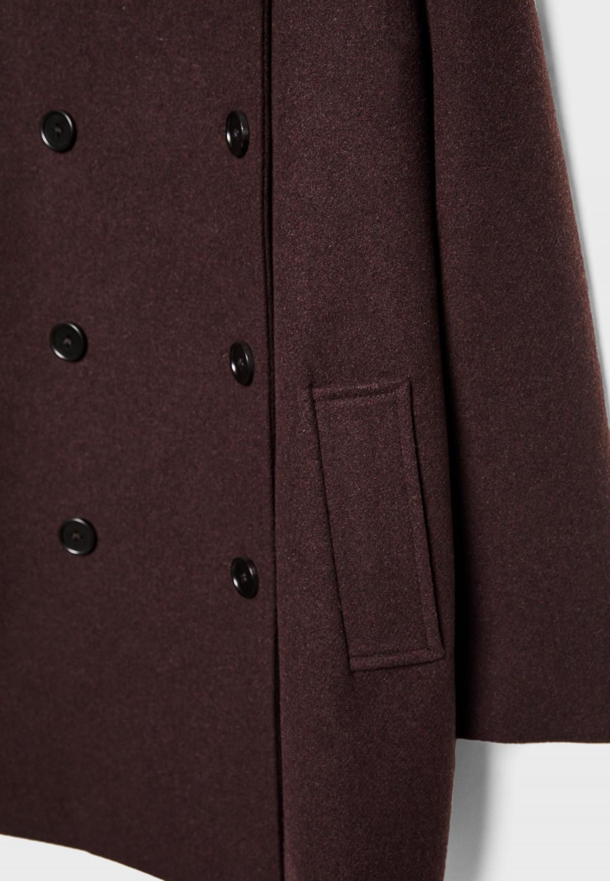 스트라디바리우스 페이크 퍼카라 펠트 롱 더블 코트 5812/788 BROWN - 상세 이미지 3