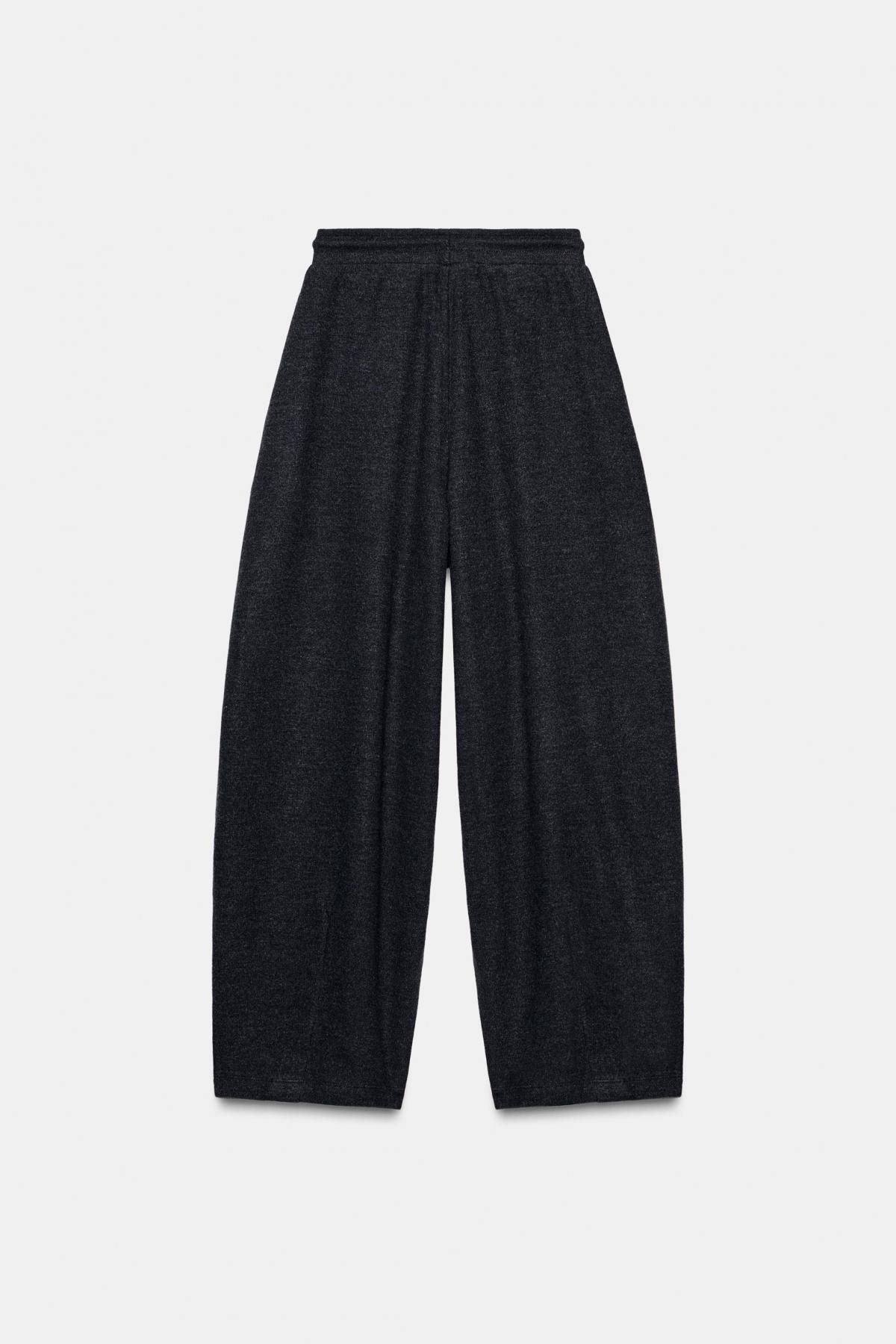 자라 소프트 니트 스트링 와이드 팬츠 3253/845 DARK GREY - 상세 이미지 4