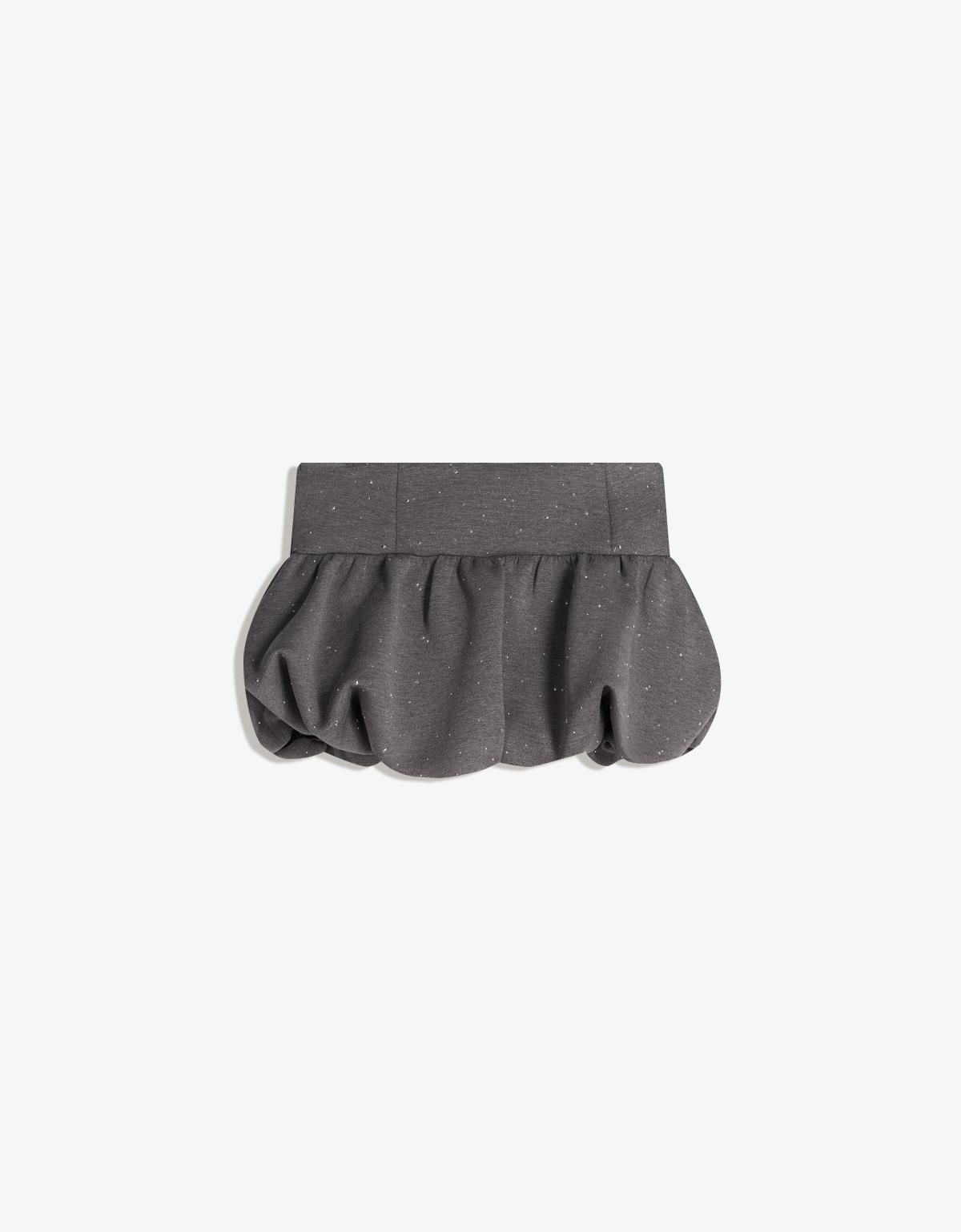 버쉬카 글리터 네오프렌 퍼프 미니 스커트 6191/080 DARK GREY - 메인 이미지