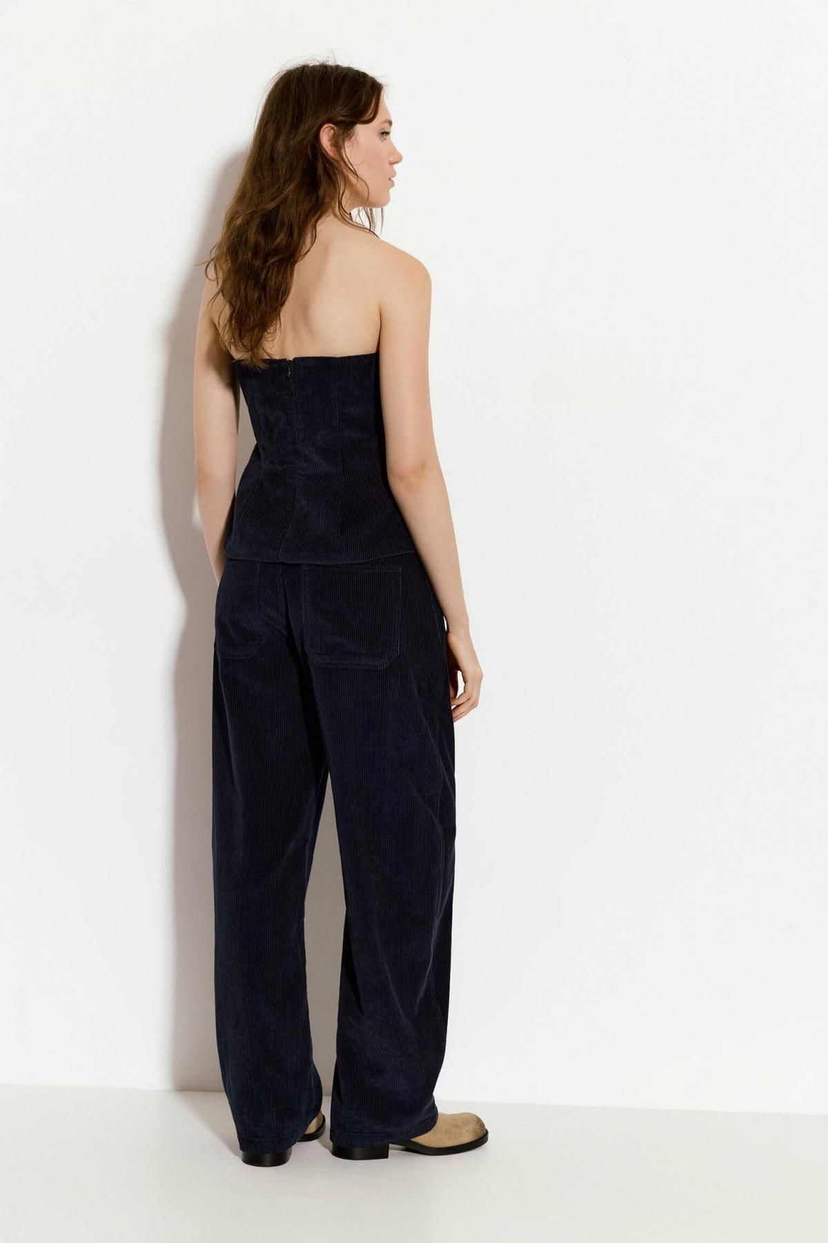 풀앤베어 코듀로이 벌룬핏 배기 팬츠 7674/317 BLUE - 상세 이미지 5