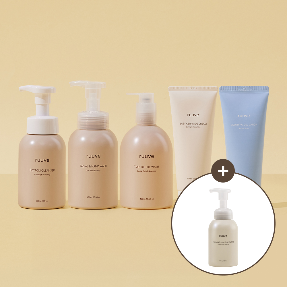 러베 5종 SET (탑투토+페이셜&핸드워시+엉덩이클렌저+고보습크림+수딩젤 로션)