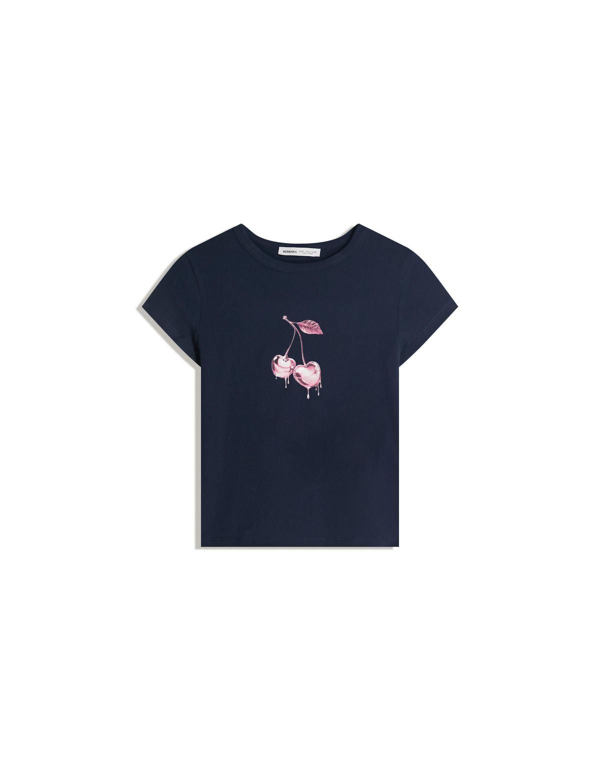 버쉬카 캐주얼 프린트 반팔 티셔츠 7844/033 NAVY - 상세 이미지 3