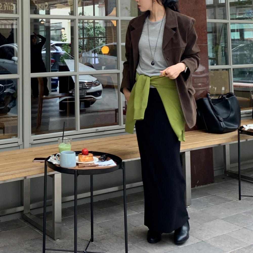 울스커트 H라인 니트롱스커트 - 상세 이미지 5