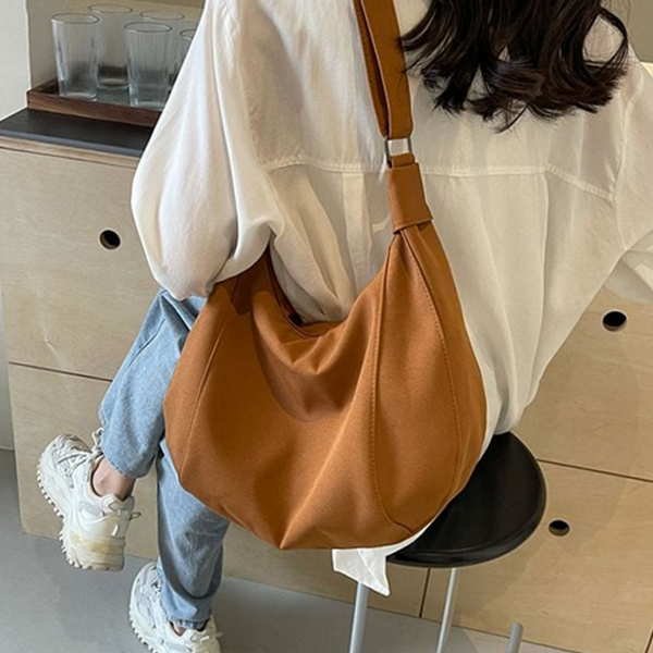 데일리 여성 숄더백 미니멀 캔버스 숄더백 캐주얼 심플 - 상품 이미지