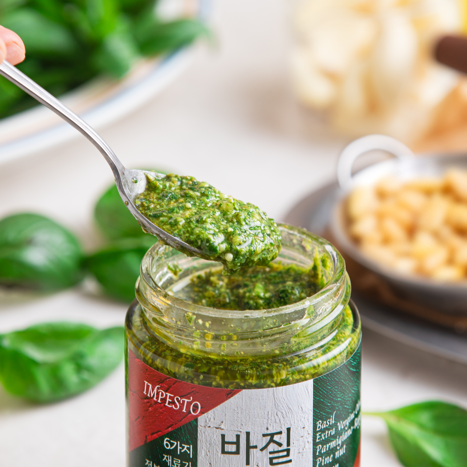 쿡루트 수제 바질페스토 200g 저염 가평잣 IMPESTO - 상세 이미지 2