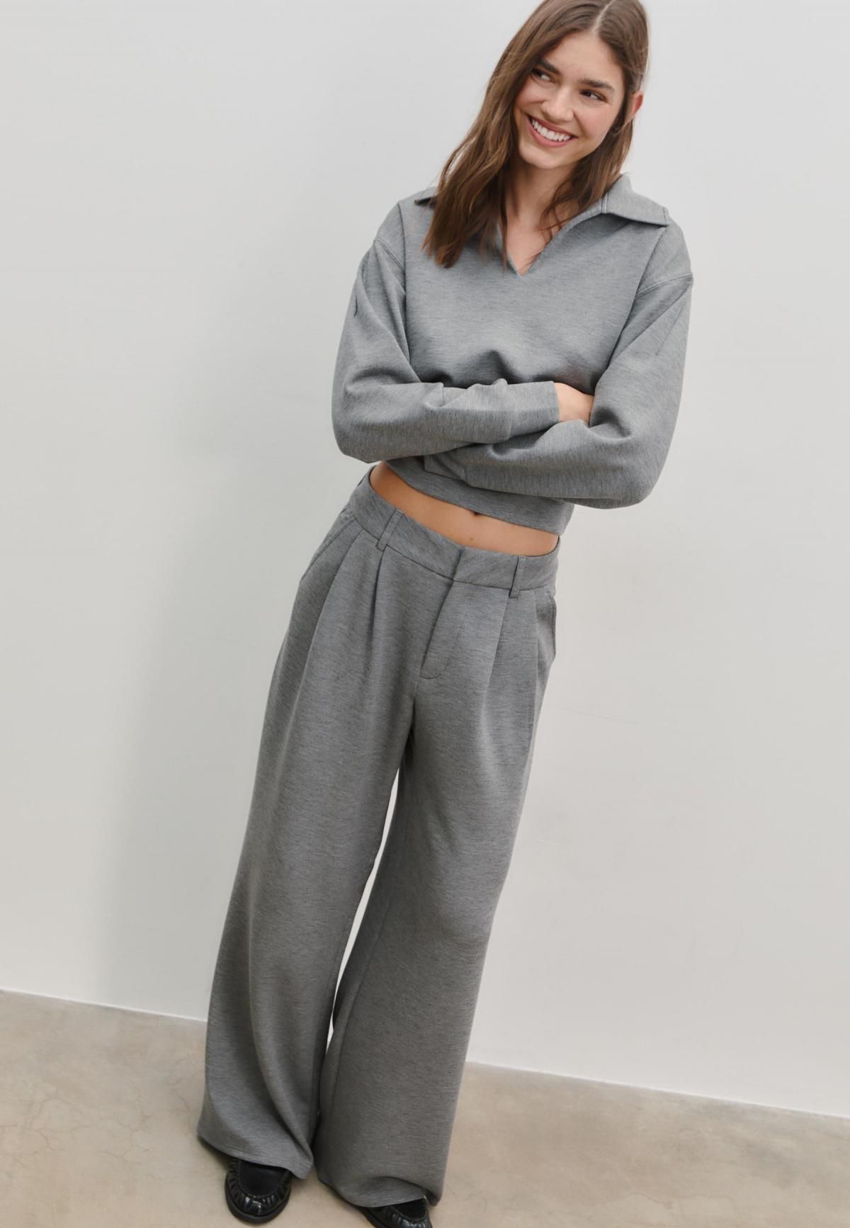 스트라디바리우스 소프트 와이드 테크니컬 슬랙스 팬츠 4537/774 DARK GREY - 상세 이미지 5