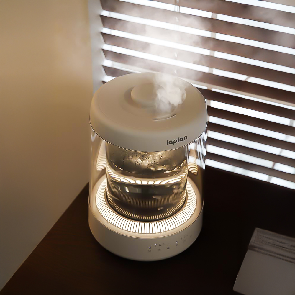 25년 NEW 라플란 대용량 가열식 가습기 물멍 신생아 무드등 가열 스팀 아기 4L