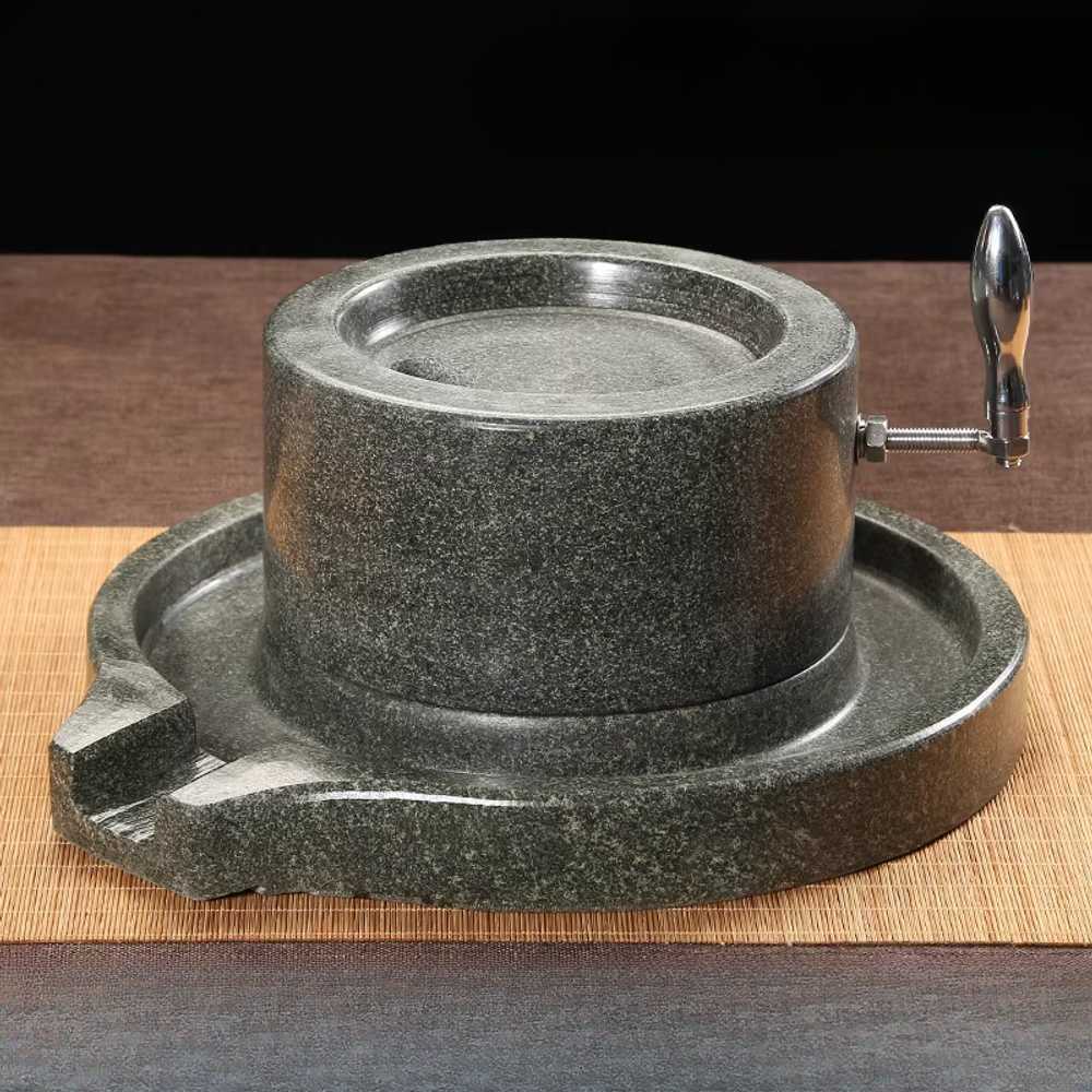전통방식 옛날 맷돌 곡물 분쇄용 손잡이형 장식품 20x30cm 스테인리스 손잡이 - 상품 이미지