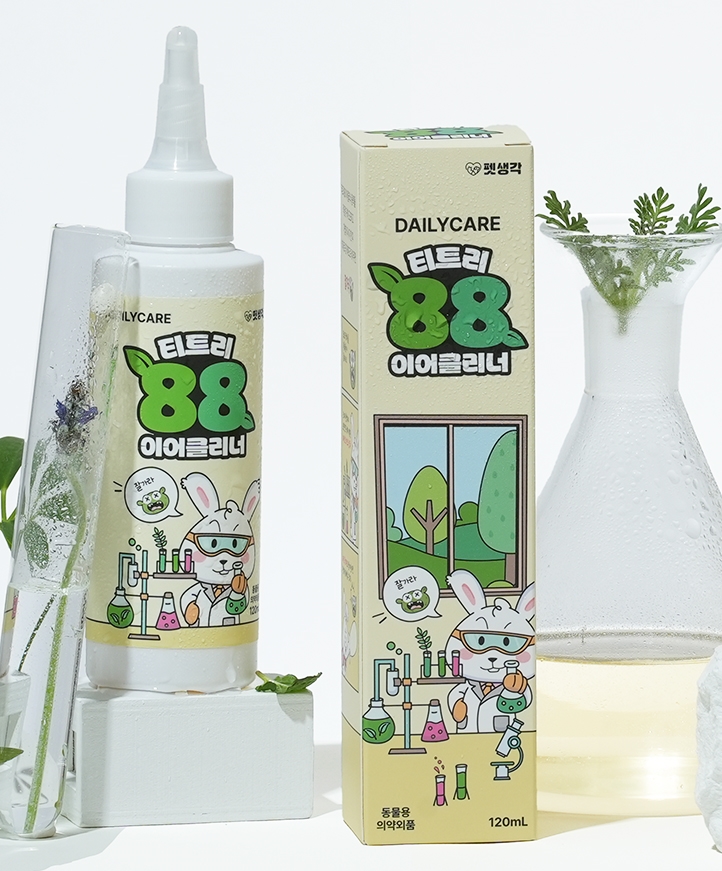 펫생각 티트리88 강아지 귀 세정제 이어클리너 귀염증 귀청소 외이염 귓병 120ml, 1개 - 상품 이미지