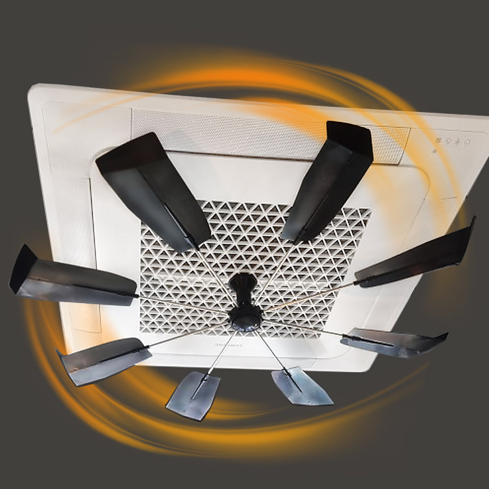 대한민국 제조 올트팬 블랙 천장형 에어컨 바람막이 시스템 에어컨 바람개비 날개 실링팬 가림막