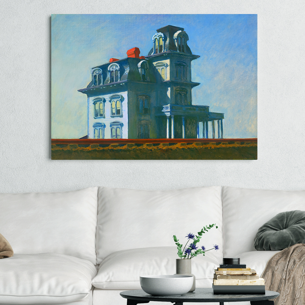 에드워드 호퍼 인테리어 그림 액자 포스터 명화 House by the Railroad 1925 - 상품 이미지