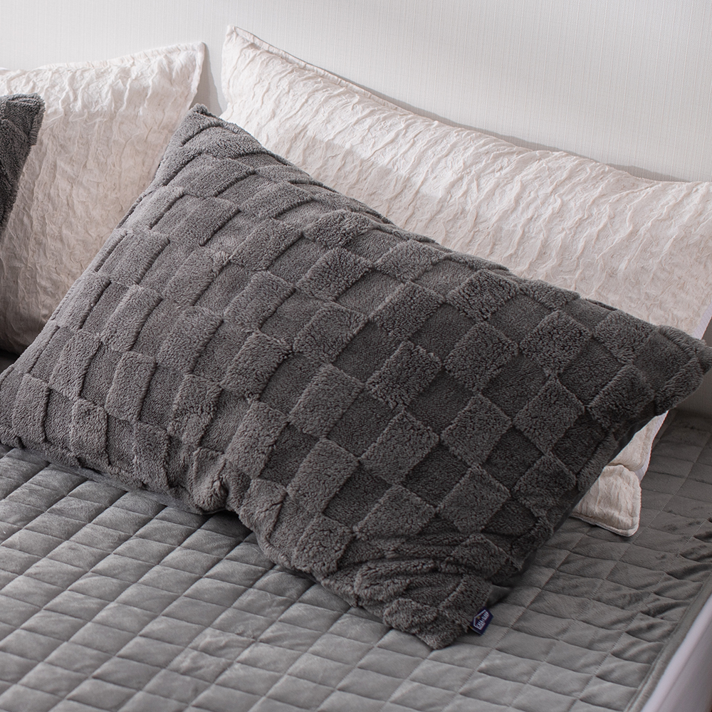 까사앤슬립 코지큐브 10mm극세사 차렵이불 베개커버세트