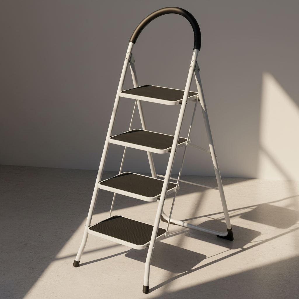 로티홈시스 접이식 사다리 가정용 A형 4단 이동식 작업 발판 계단 광폭 SL4 이미지 3