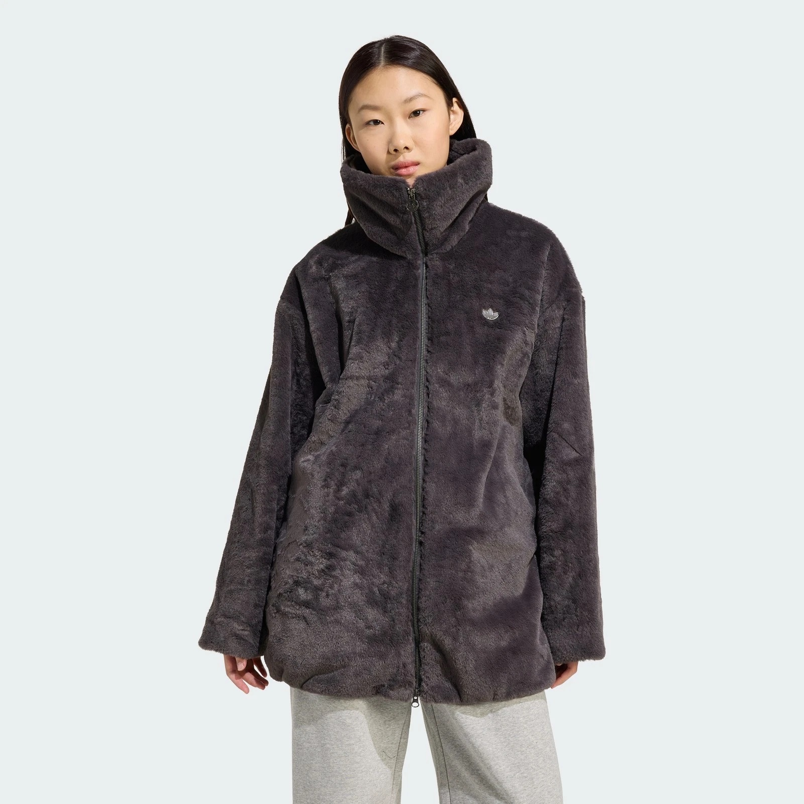 아디다스 퍼 재킷 Utility Black, XL - 상세 이미지 4