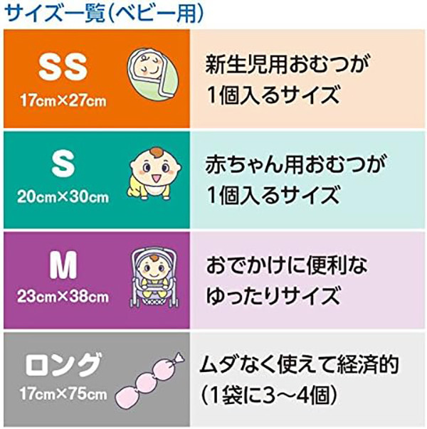 [발주 요청상품] 보스 냄새차단 기저귀 봉투 M사이즈 90매입 - 하카타몰
