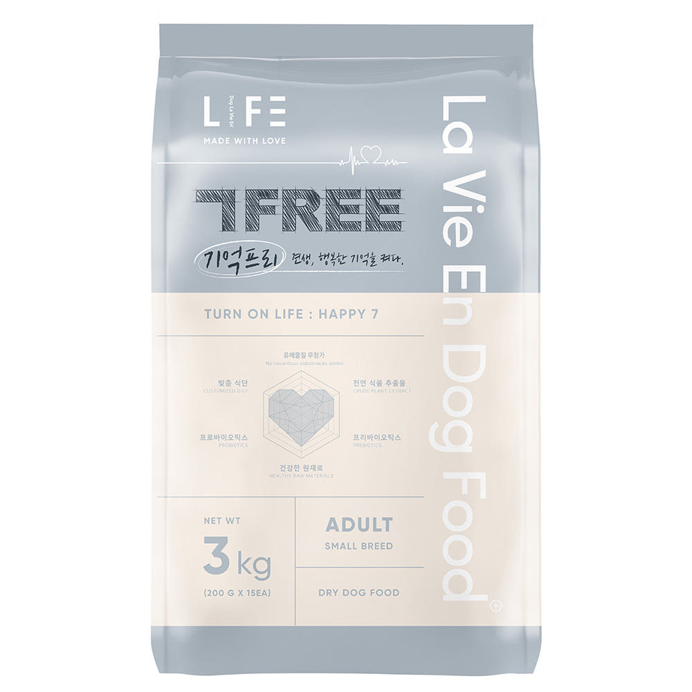 라비앙독 기억프리 강아지 사료 가수분해 다이어트 스몰브리드 어덜트 오리, 3kg, 1개 제품 이미지