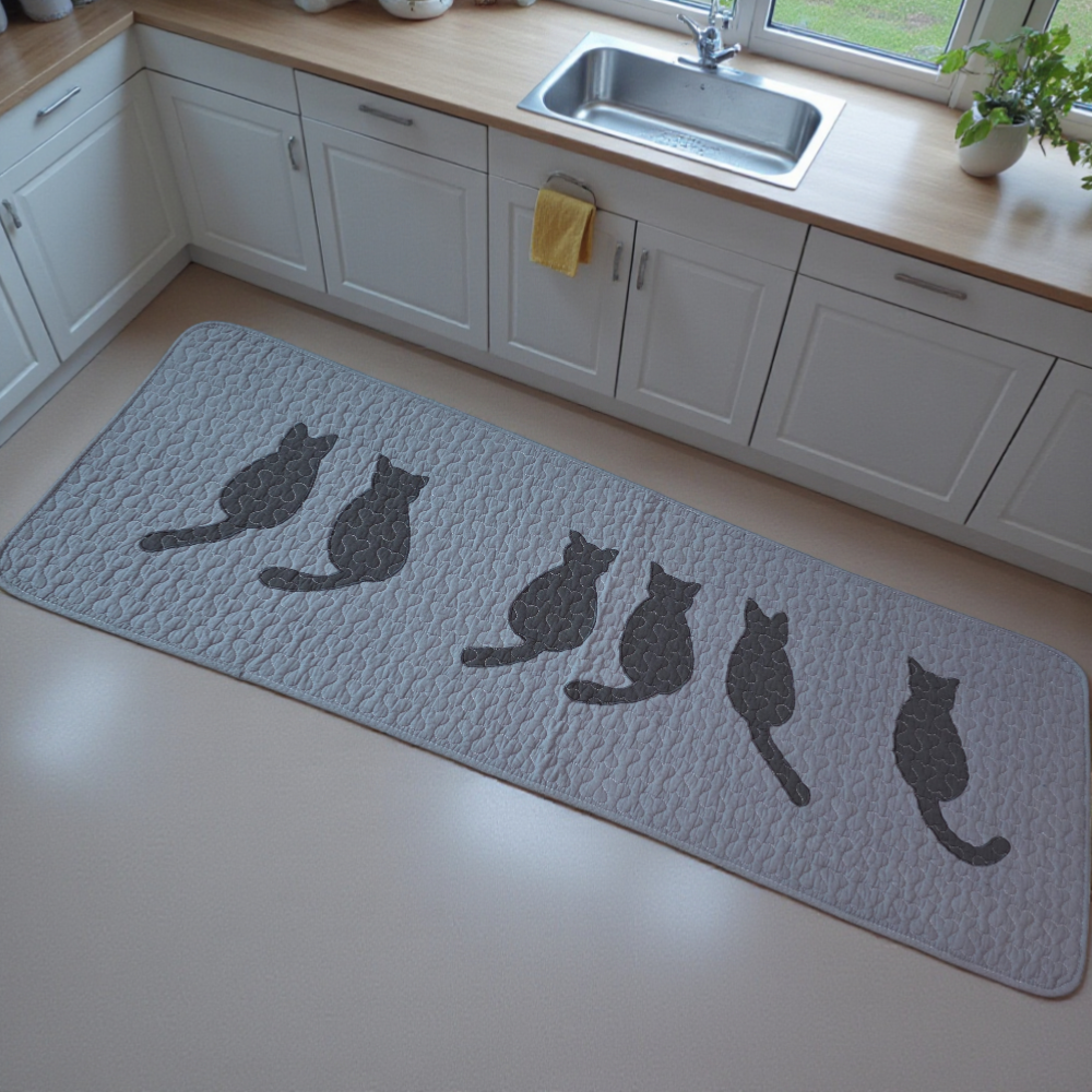 홈집합 순면 미끄럼방지 폭신한 사각 발매트 사계절용 블랙, 40x60cm