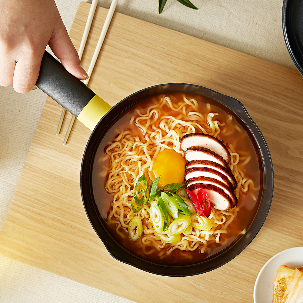 네오플램 인덕션 냄비겸용 찜기 편수냄비 18cm, 옐로우 - 상세 이미지 3
