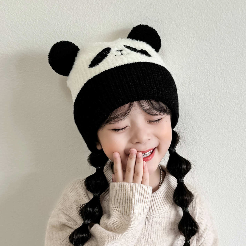 유아 아동 키즈 남아 여아 어린이 초등 학생 아이 겨울 방한 비니 털 토끼 동물 모자 - 상세 이미지 4