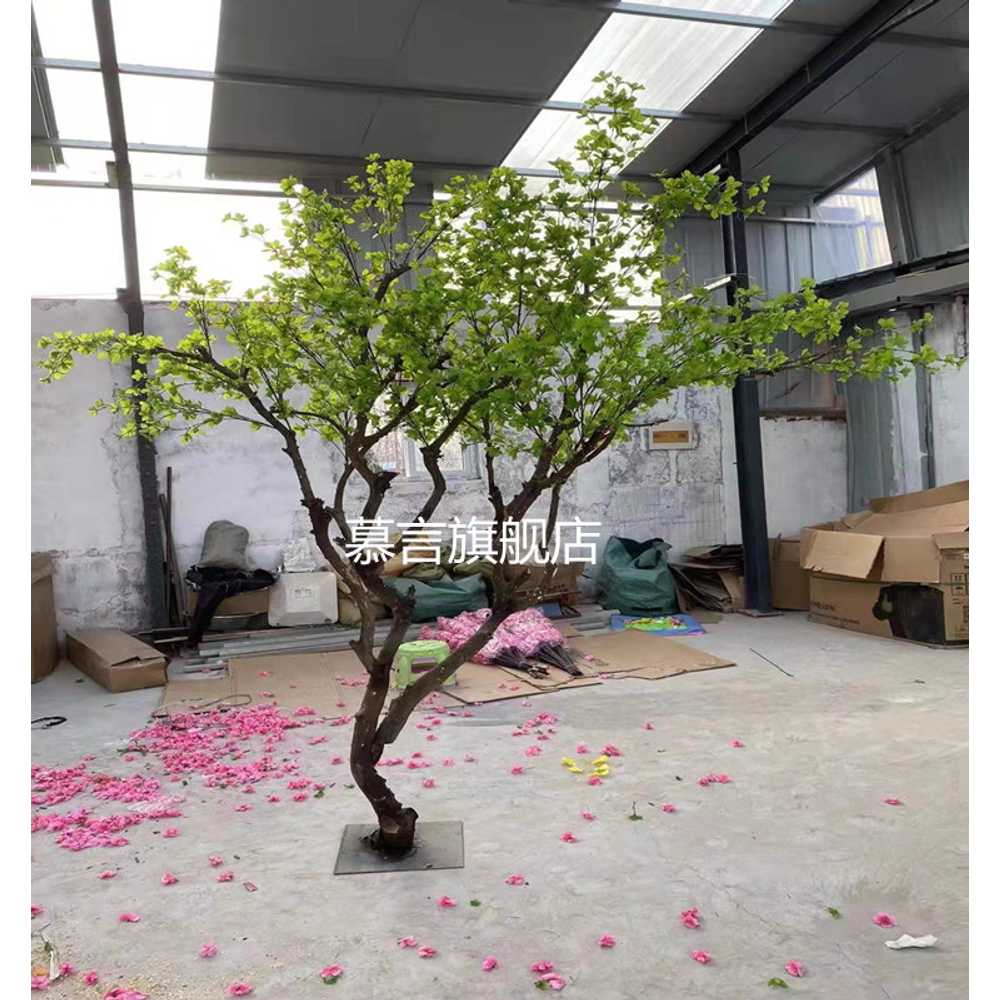 조화나무 장식 대형 식물 인공 잎사귀 광장 매장 실내 높이 1.2m 너비 0.8m - 상세 이미지 4