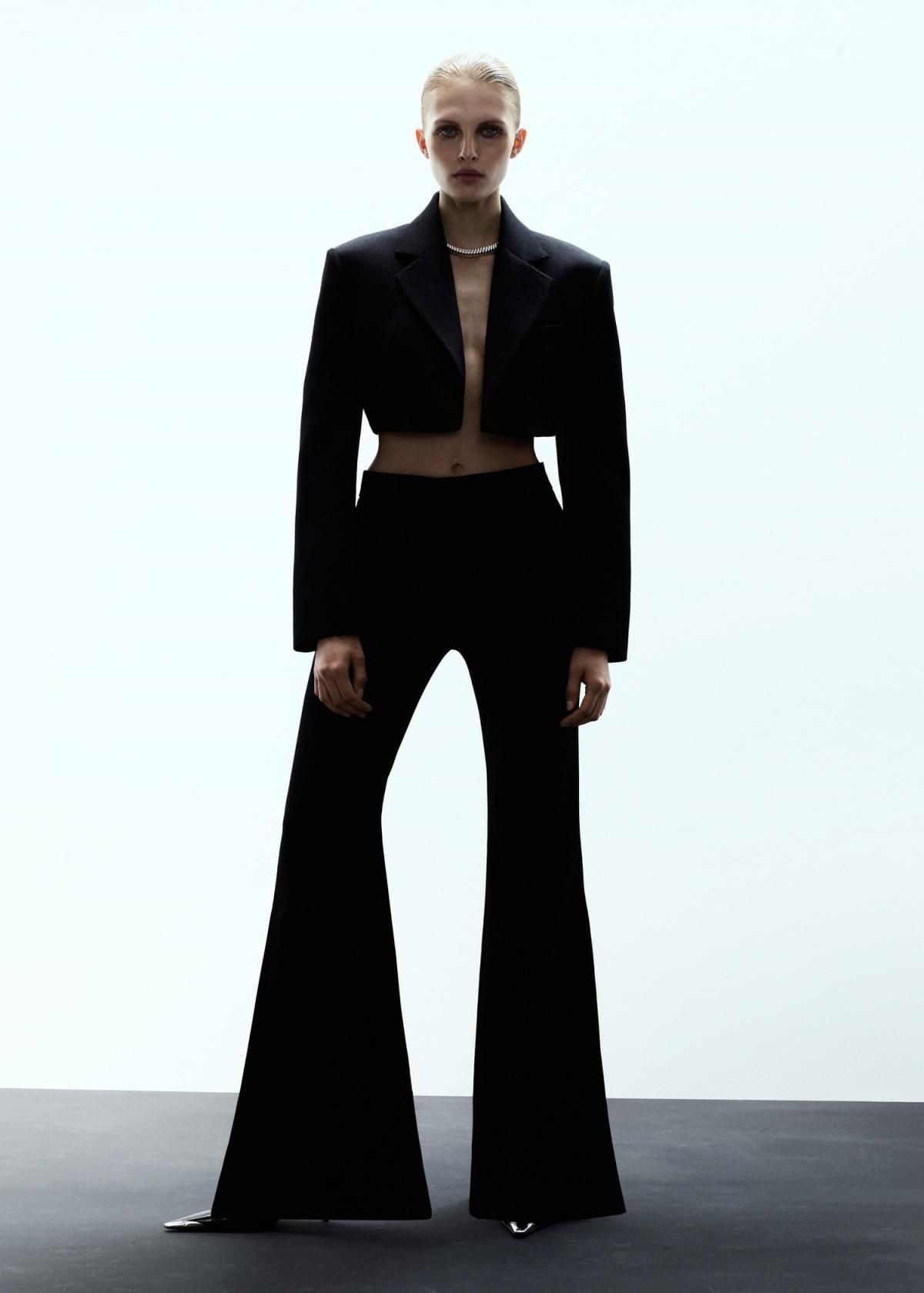 망고 프리미엄 울 플레어 슬랙스 팬츠 17089120 NEGRO - 상세 이미지 3