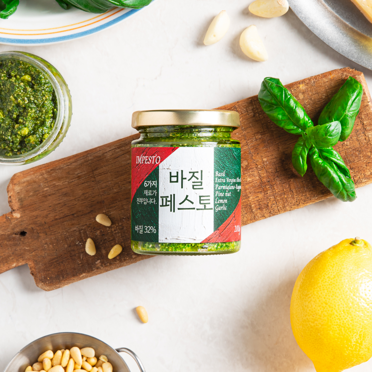쿡루트 수제 바질페스토 200g 저염 가평잣 IMPESTO 이미지 7