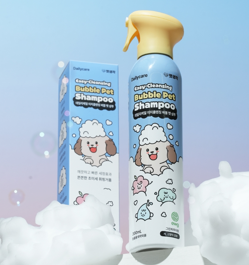펫생각 자동거품 버블 펫 고양이 강아지 샴푸 천연 저자극 각질 비듬 세정 300ml, 1개 - 메인 이미지