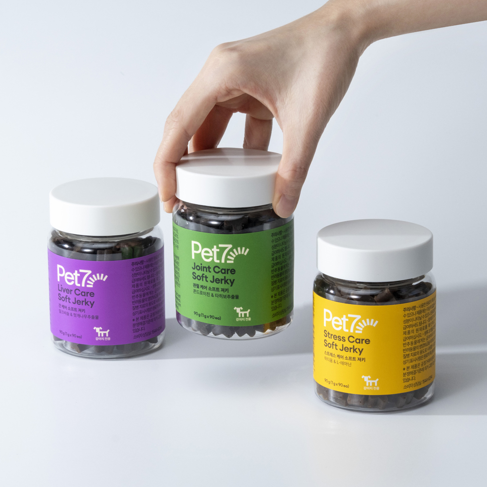 펫세븐 강아지 관절 영양제 노견 노령견 연골 슬개골 관절염 소프트 져키