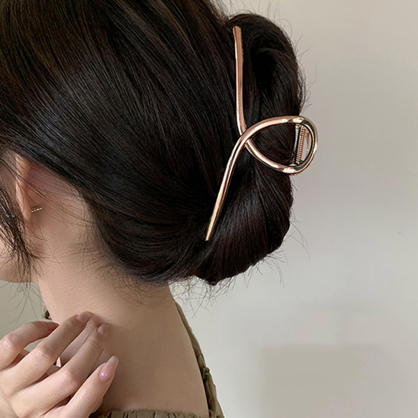 메탈 헤어 집게핀 꼬임 유광  N900 - 상세 이미지 3