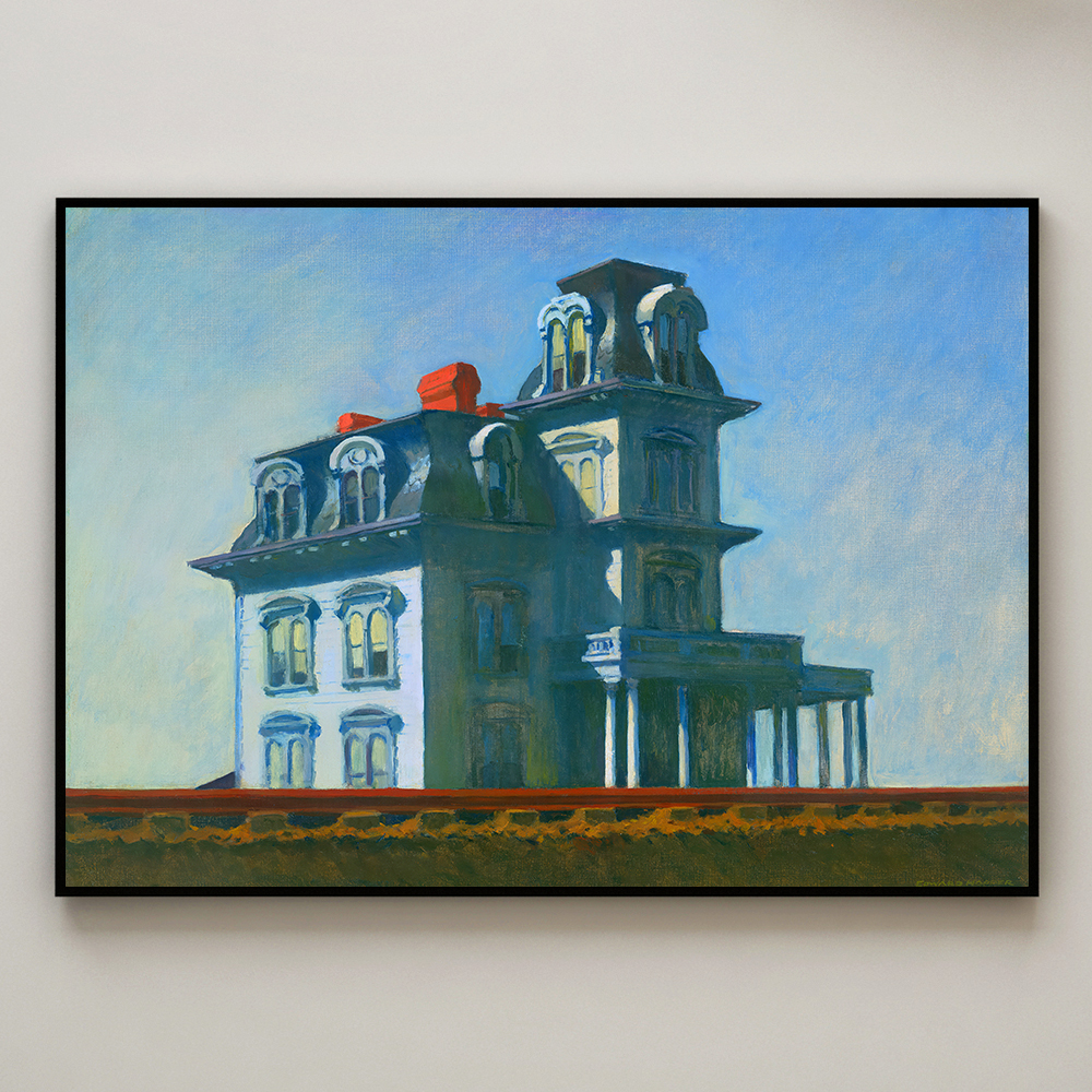 에드워드 호퍼 인테리어 그림 액자 포스터 명화 House by the Railroad 1925 - 상세 이미지 4