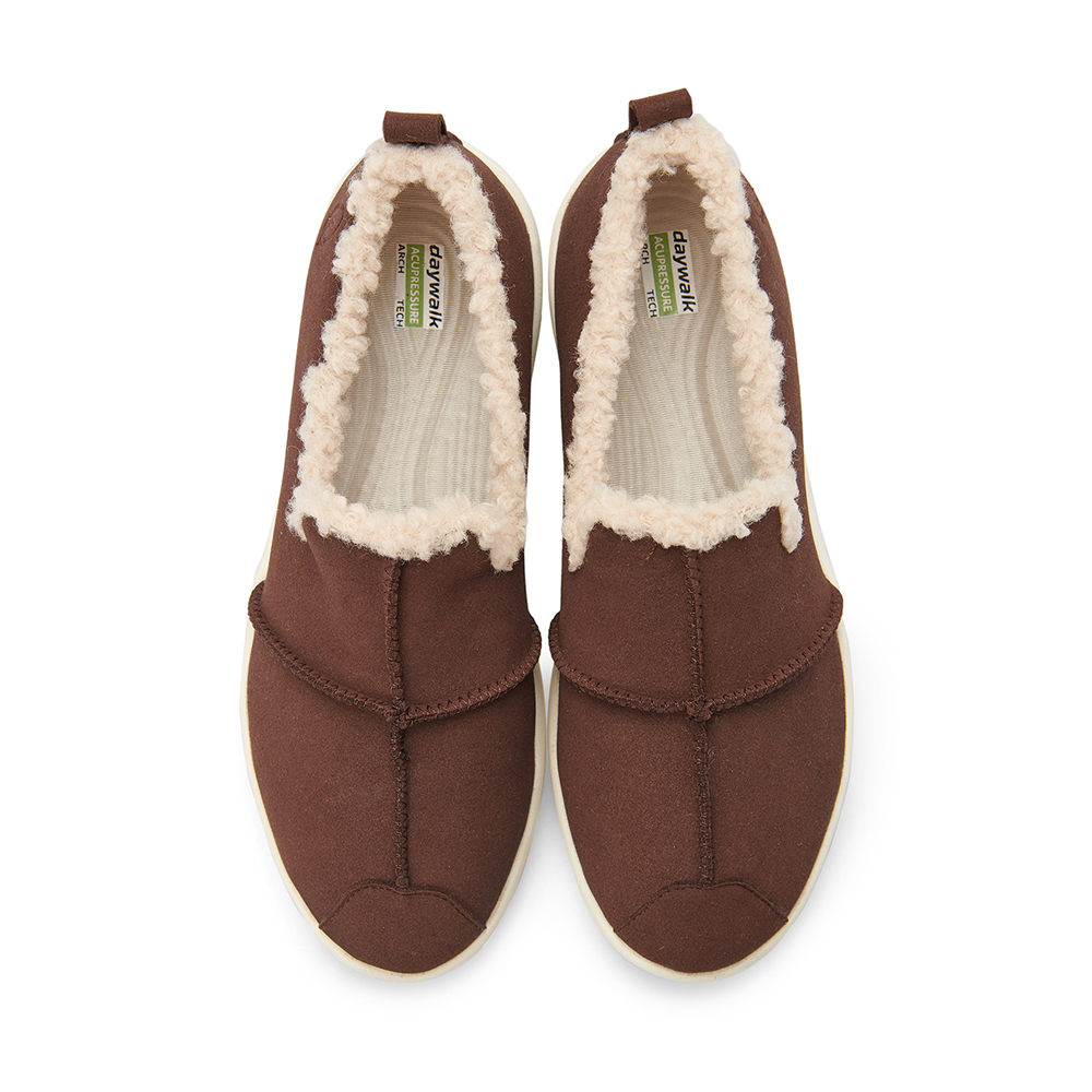 데이워크 발편한 아치깔창 여성 슬립온 다우니 초코브라운 (DW30023-DBRS)
