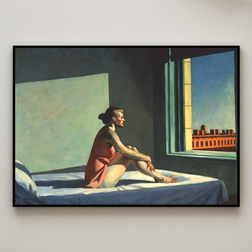 에드워드 호퍼 인테리어 그림 액자 포스터 명화 Morning Sun 1952 - 상세 이미지 4