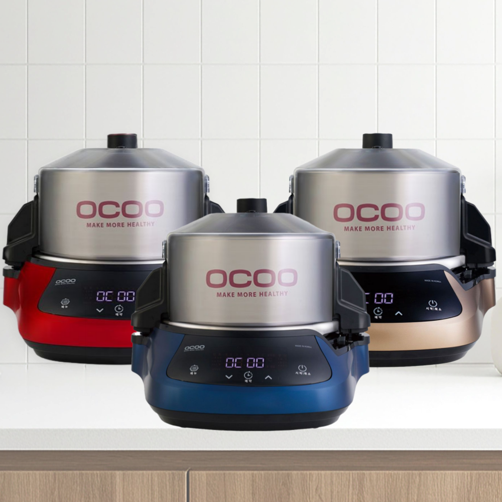 [국내생산 도자기팟] 슬림 오쿠 OC-M2000 중탕방식 도자기팟 전기 쿠커 중탕기 청국장 흑마늘